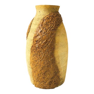 Large Brutalist Studio Pottery Vase For Sale