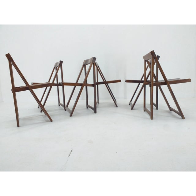 Mid-Century Folding Chairs by Aldo Jacober for Alberto Bazzani, 1960s, Set of 6 For Sale - Image 6 of 15