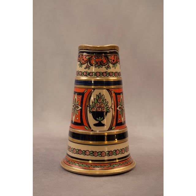 Polychrome and Gilt Glazed Earthenware Ewer, 1890s For Sale - Image 11 of 12