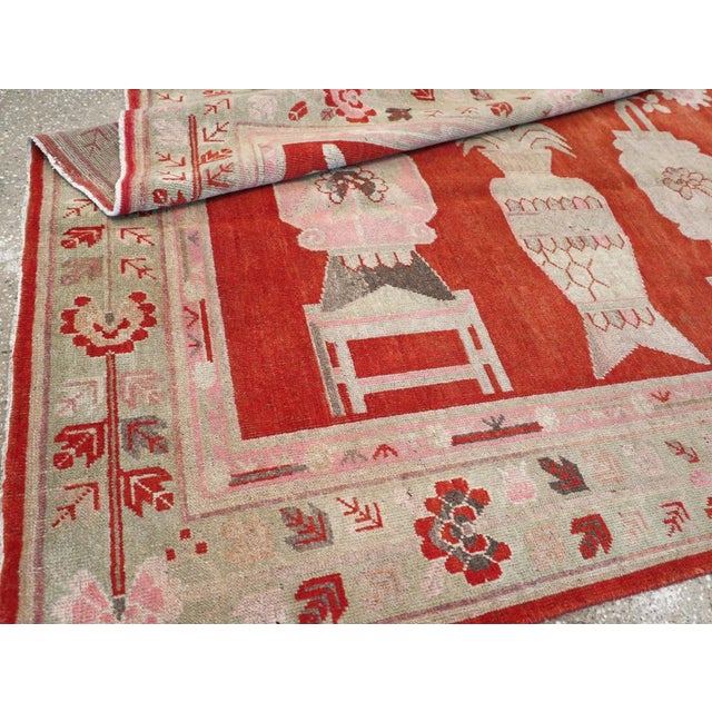 Textile Galerie Shabab Collection Early 20th Century East Turkestan Khotan Rug For Sale - Image 7 of 8