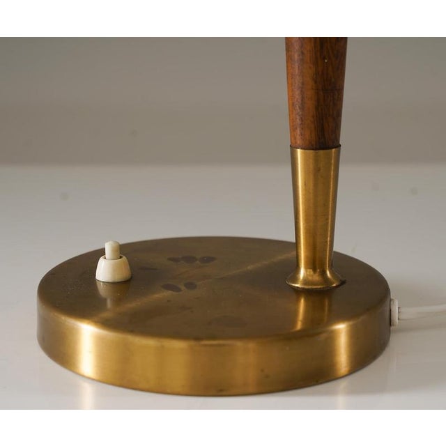 Midcentury Swedish Table Lamp in Perforated Brass, 1940s For Sale - Image 6 of 10