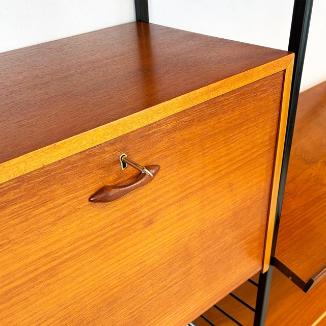 Wood Staples Ladderax Two-Bay Teak Shelving System by Robert Heal for Staples Cricklewood, 1960s For Sale - Image 7 of 13