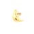 A striking pair of 14k gold earrings. These feature a bold, half hoop design. The earrings measure 1 inch in height.