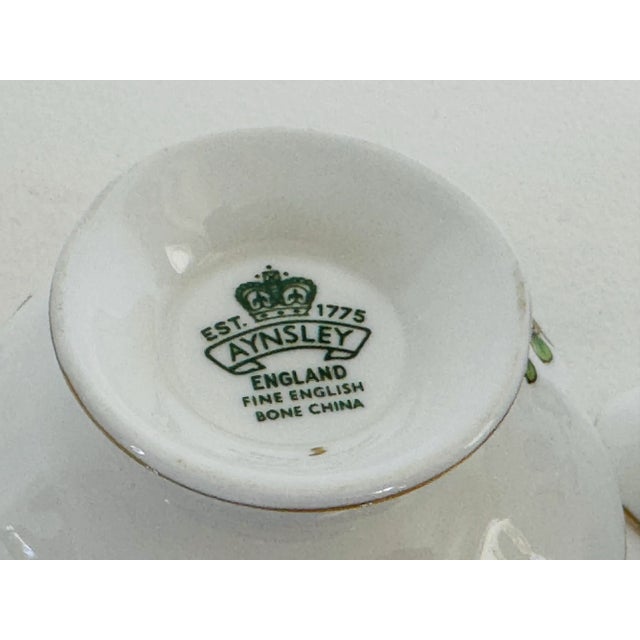 Ceramic Vintage 1960s Aynsley England Small Sugar & Creamer Set For Sale - Image 7 of 7