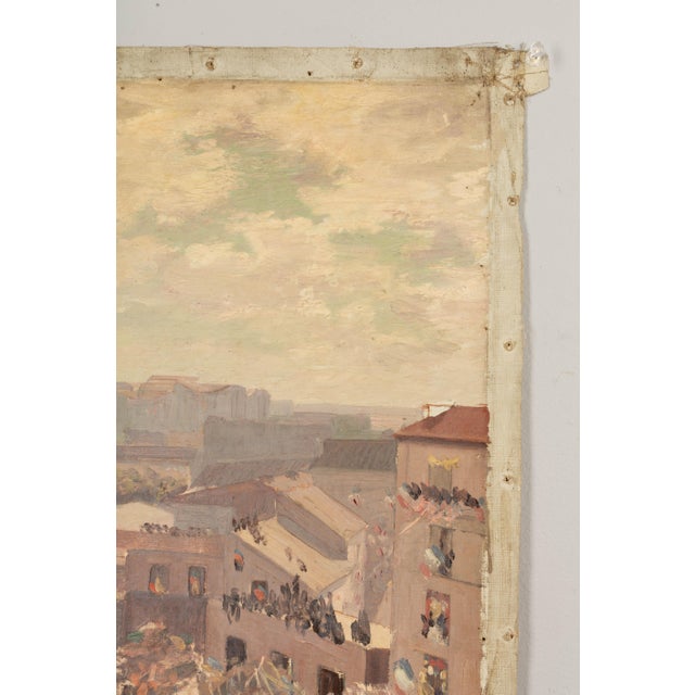 French French Painting in the Style of Lachenal's Funeral of Victor Hugo For Sale - Image 3 of 7