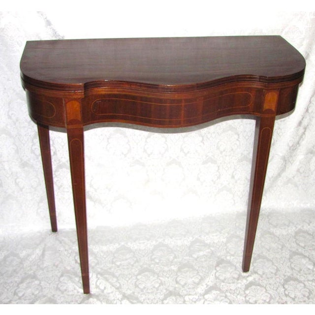 Antique American Federal Mahogany Card Table Circa 1800 For Sale - Image 10 of 11