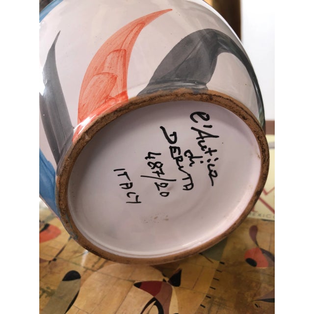 Ceramic Mid 20th Century Mid Century Deruta Italian Pitcher Majolica For Sale - Image 7 of 9