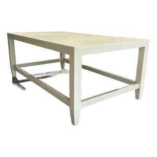 Made Goods Faux Shagreen Off White Coffee Table For Sale