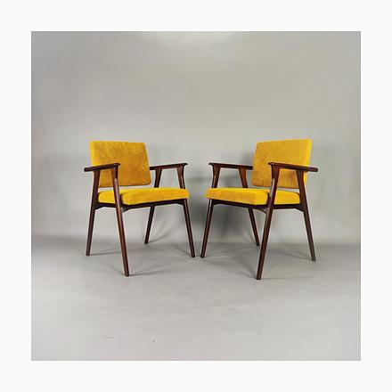 Yellow Wooden Chairs, 1960s, Set of 2 For Sale - Image 14 of 14