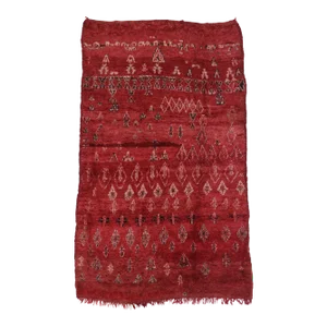 Vintage Berber Red Moroccan Rug - 06'00 X 10'00