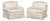 White Silk Damask Upholstered Easy Chairs, Pair For Sale