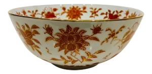 Vintage Hand-Painted Japanese Porcelain Ware Large Bowl