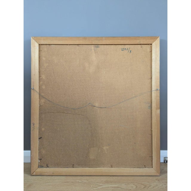 Mid-Century Modern "Nude on Chair" Vintage Figurative Oil Painting, Framed For Sale - Image 11 of 11