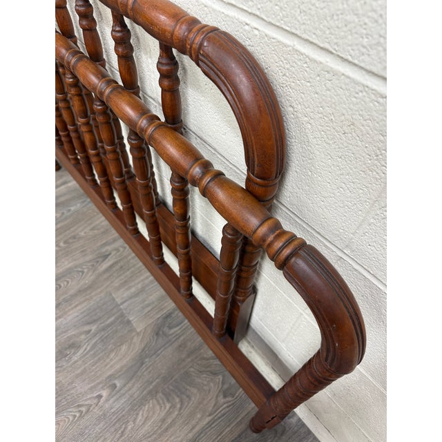 Vintage Full Size Jenny Lind Spindle Bed Spool Headboard and Footboard For Sale - Image 11 of 12
