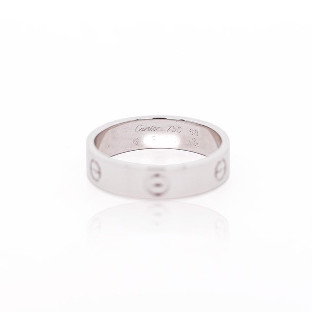 2020s Cartier Love Band 18k White Gold 6mm Men's Band Size 12.5 Ring For Sale - Image 5 of 6
