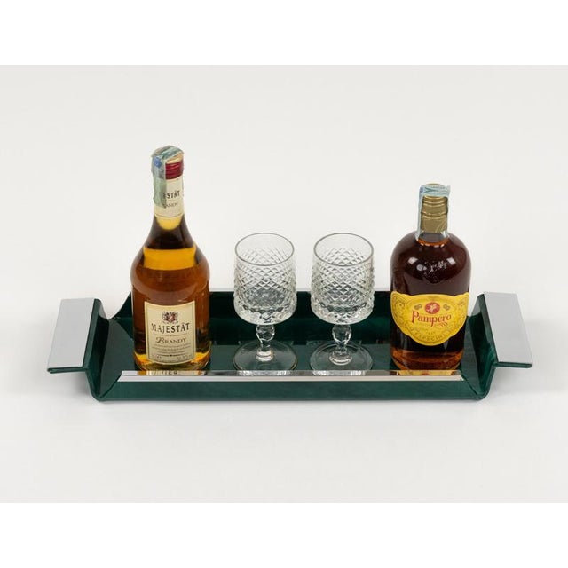 Mid-Century Serving Tray in Acrylic Marble Effect and Chrome from Janetti, 1970s For Sale - Image 10 of 18