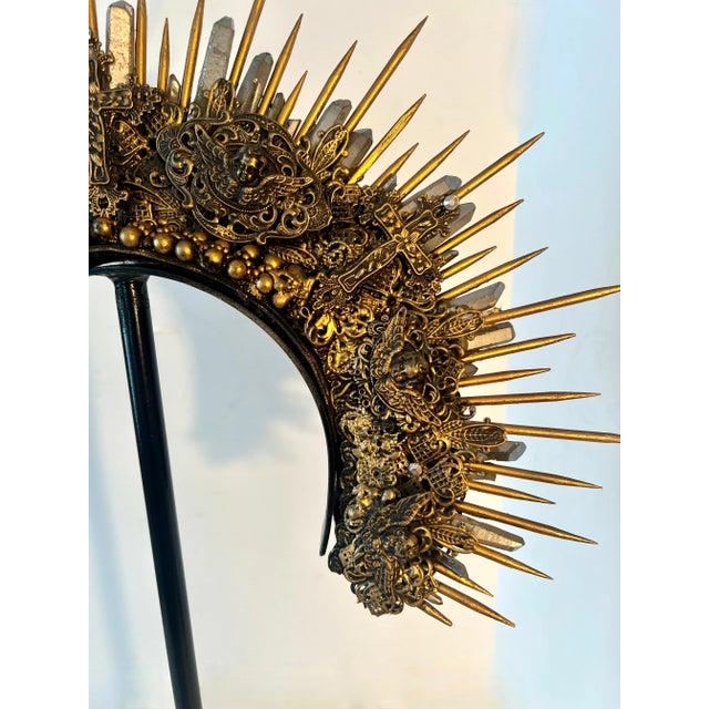 Wood Mounted Custom Head Dress from Broadway Show For Sale - Image 7 of 11