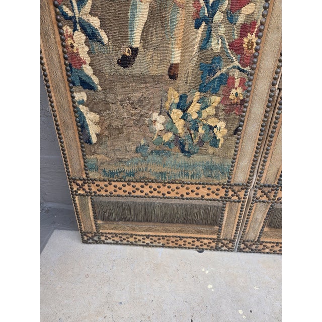18th Century French Tapestry Screen With Figures Picking Fruit For Sale In San Antonio - Image 6 of 13