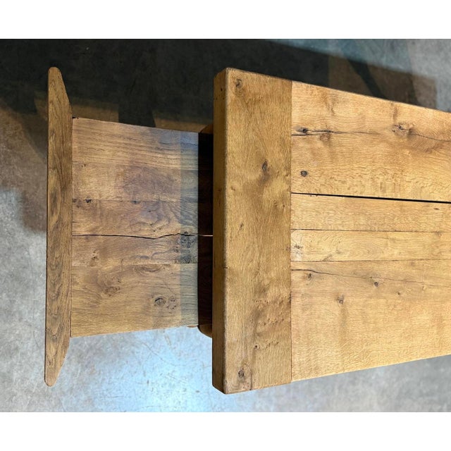 French Oak Farmhouse Dining Table, 1920 For Sale - Image 10 of 18