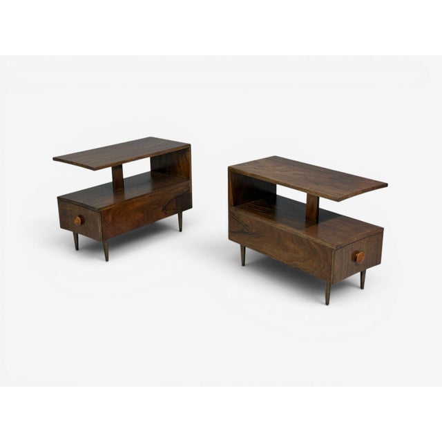 Gilbert Rohde, Rare Paldao End Tables, Walnut, Usa, 1940s For Sale In New York - Image 6 of 16