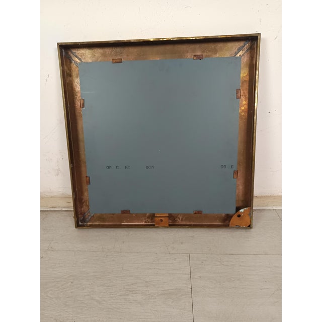 Vintage Brass Mirror, 1970s For Sale - Image 13 of 15