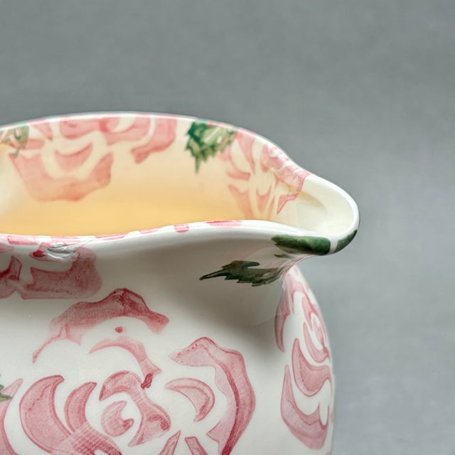 Vintage Haldon Group Pink Rose Ceramic Pitcher For Sale In New York - Image 6 of 9
