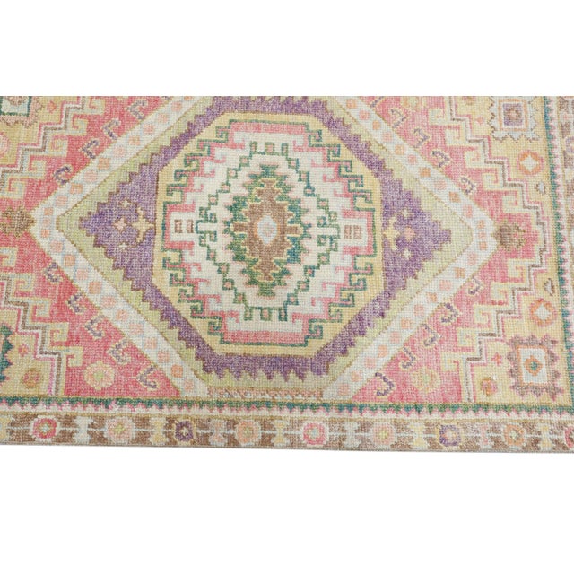 Oriental Hand Knotted Rug Turkish Oushak 2'9" x 5' For Sale - Image 4 of 9