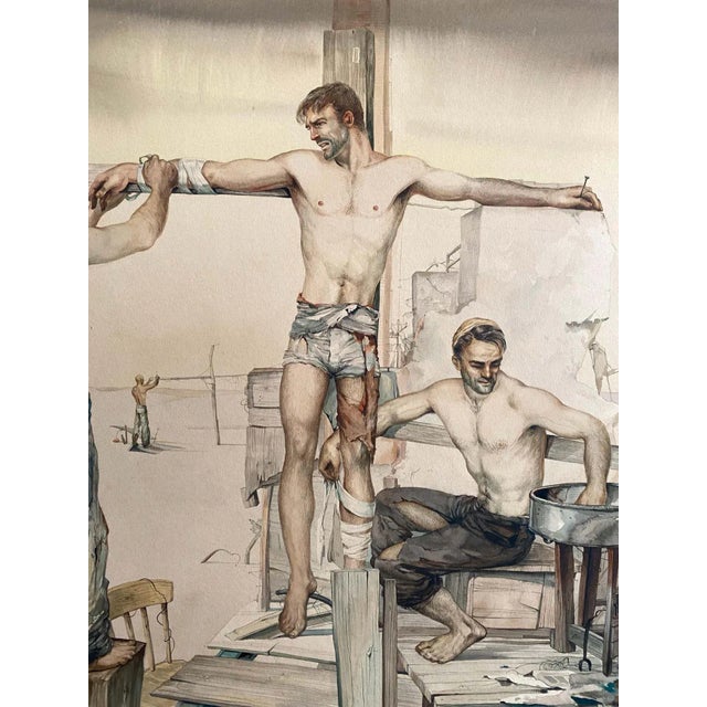 John Lear Watercolor "Aftermath" For Sale In Philadelphia - Image 6 of 13