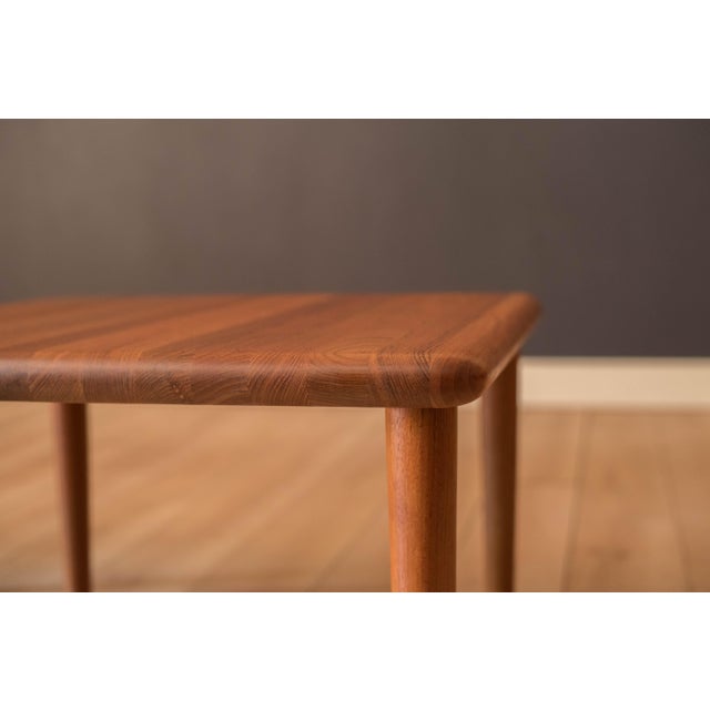 Danish Modern Solid Teak Square Coffee End Table by Glostrup For Sale - Image 10 of 16