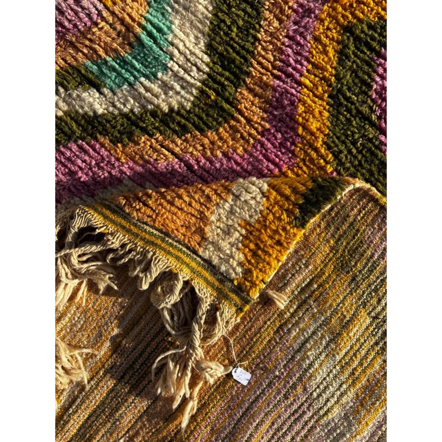 2020s Colorful Moroccan Berber Wool Rug For Sale - Image 5 of 7