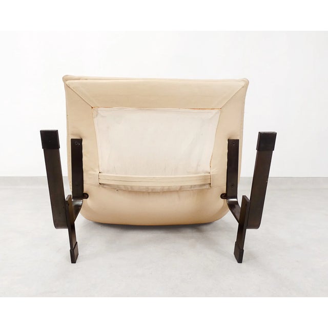 Onda Chair in Cream Leather by Giovanni Offredi for Saporiti Italia, 2000s For Sale - Image 10 of 18