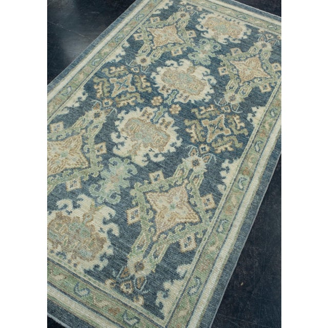 Turkish Turkish Oushak Rug 3'8" x 6'5" #17253 For Sale - Image 3 of 8