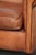 Sheepskin 2-Seater Sofa with Warm Cognac Brown Color Scheme and Finish with Black Piping For Sale - Image 10 of 15