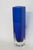 Cobalt Blue Glass Bud Vase Mid Century Modern Rectangular Murano Style 4922b For Sale - Image 4 of 12
