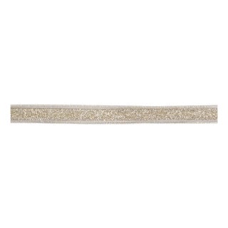 Gold Beaded Glitter Wired Ribbon 1.5" x 5 Yds. For Sale