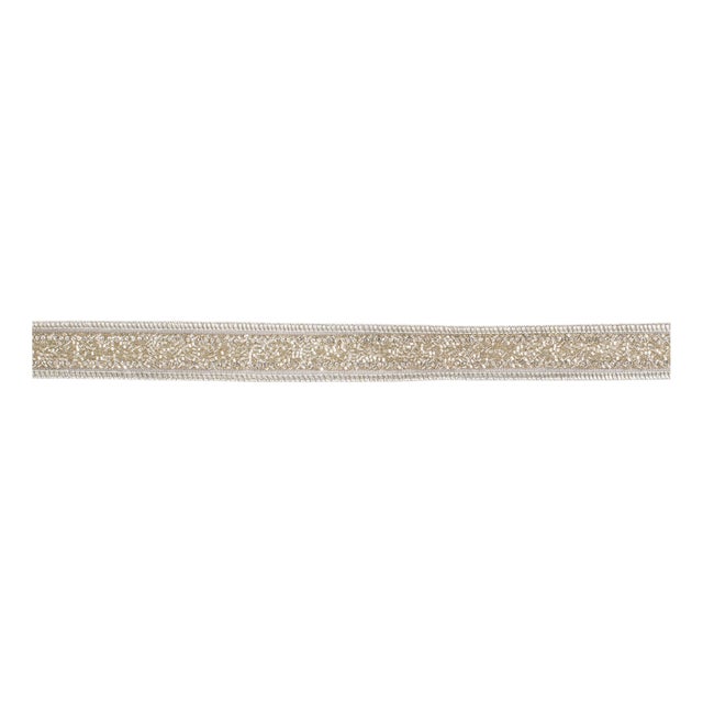 Gold Beaded Glitter Wired Ribbon 1.5" x 5 Yds. For Sale