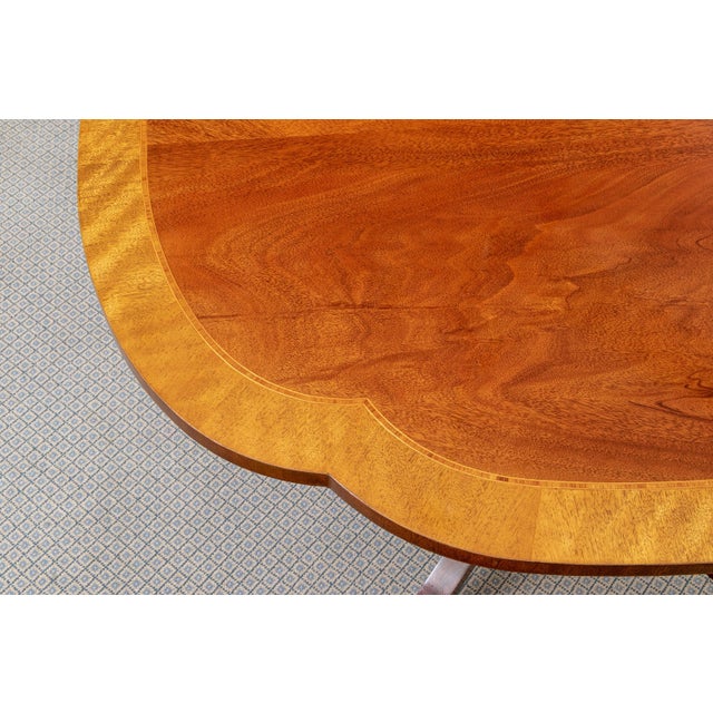 Vintage Baker Double Pedestal Extension Dining Table For Sale - Image 9 of 12