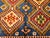 Vintage Persian Shiraz Yalameh Tribal Area Rug, Hand-Knotted Wool, Allover Geometric Pattern, Blue & Red, 3x5 For Sale - Image 14 of 17