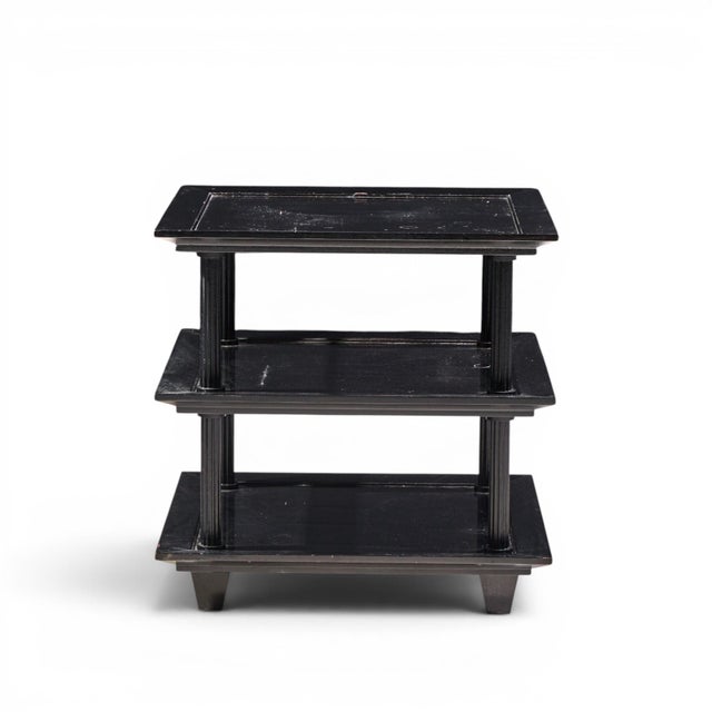 Baker Furniture Company Barbara Barry Contemporary American Three Tiered Mahogany End Table For Sale - Image 4 of 8