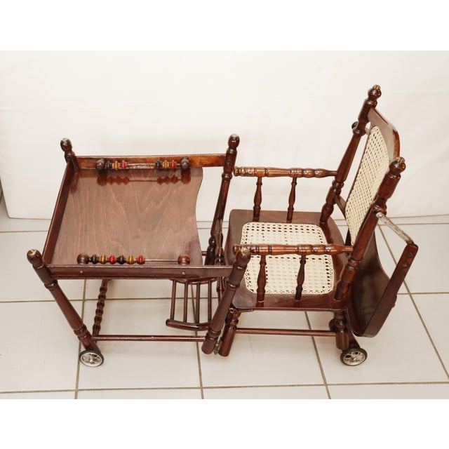 Antique Children's Chair in Beech, 1890s For Sale - Image 10 of 12