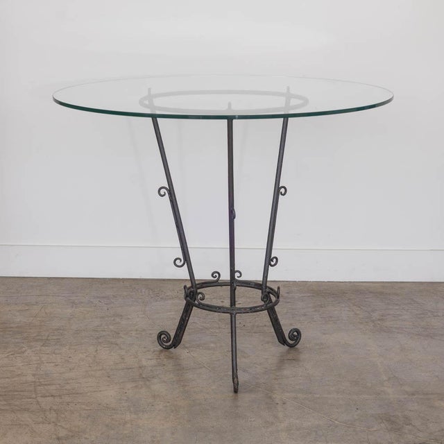 1920s 1920s Spanish Wrought Iron and Glass Center Table For Sale - Image 5 of 14