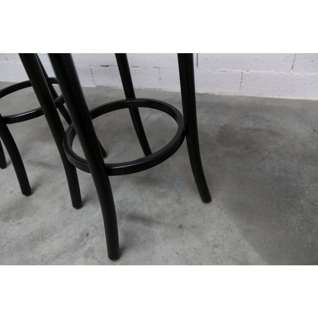 Dialog Stools in Black, Yellow and Blue Imitation Leather from Baumann, 1990, Set of 2 For Sale - Image 14 of 18