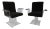 Vladimir Kagan Upholstered Lucite Pedestal Armchairs - A Pair For Sale