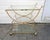 Large Gilded Brass, Glass and Acrylic Glass Bar Cart, 1970s, in Good conditions. Designed 1970 to 1979