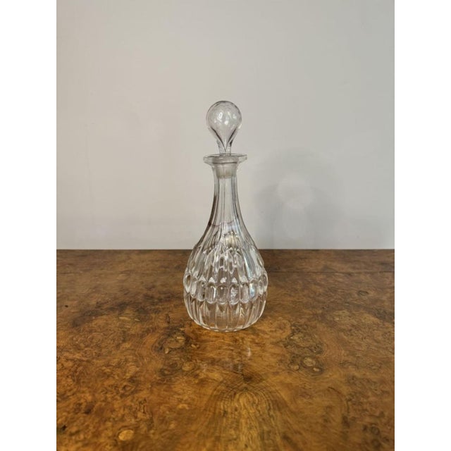 Quality antique Victorian decanter, having a quality antique Victorian decanter with the original glass stopper. D. 1880