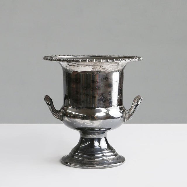 Silver Art Deco Silver-Plated Brass Ice Bucket, France, 1900s For Sale - Image 8 of 8