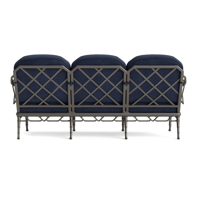 Brown Jordan Brown Jordan Calcutta Sofa, Mica frame with Fusion Neptune fabric For Sale - Image 4 of 11