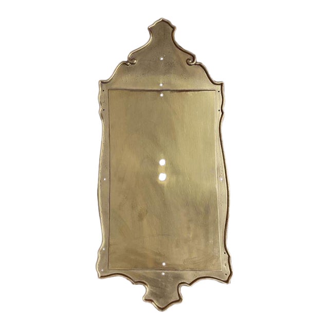 Vintage Solid Brass Colonial Style Sconce Plate Base For Sale
