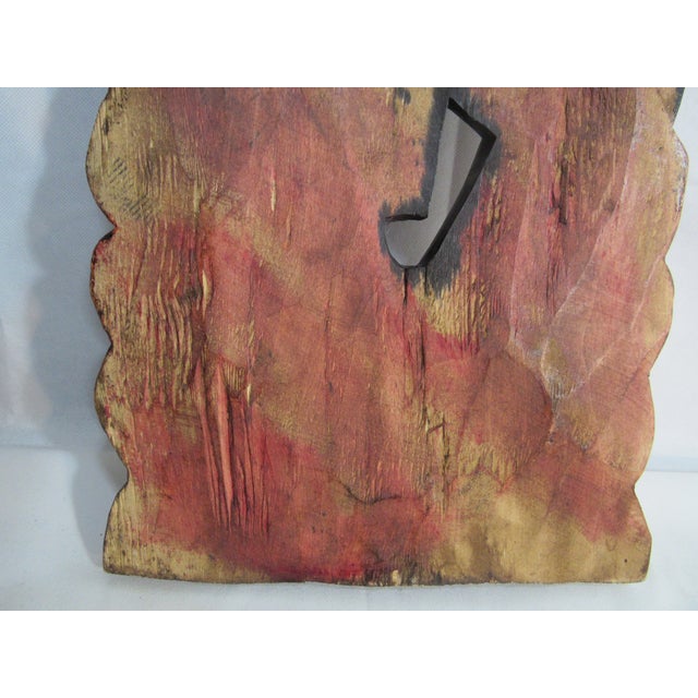 Black Vintage African Wood Carved Wall Decor 2 Ladies For Sale - Image 8 of 10