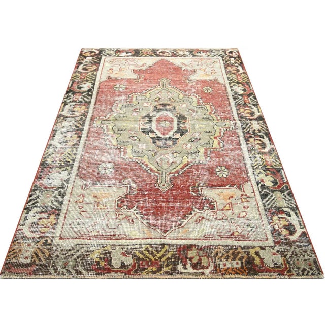 1960s Turkish Oushak Rug For Sale In Los Angeles - Image 6 of 7